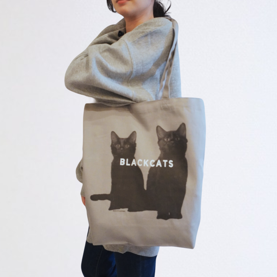 【Black cat】Cat Printed Tote Bag c011