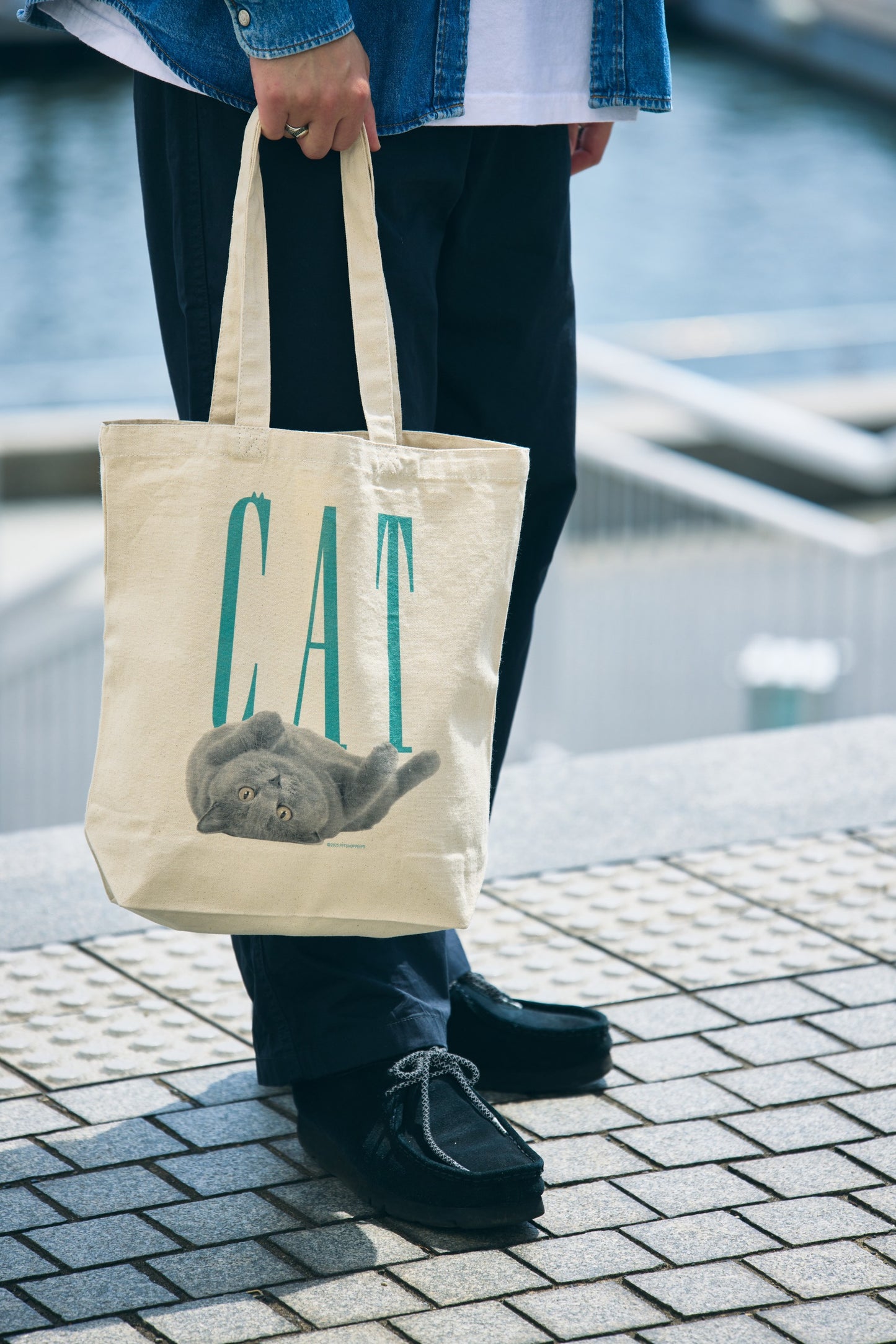 【CAT】Cat Printed Tote Bag -Russian Blue c010