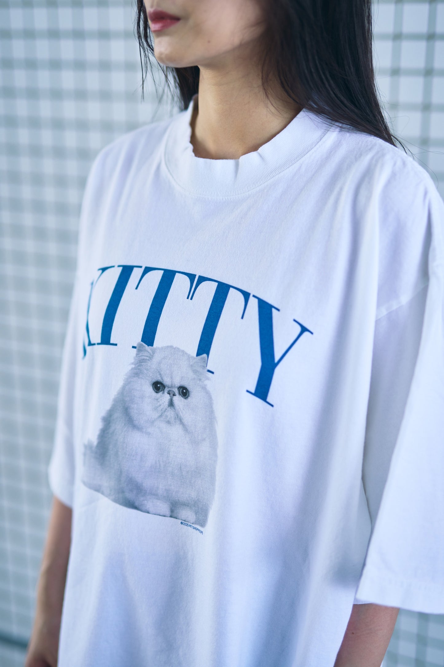 【KIITY】Cat Crew T-shirts -persian cat c005