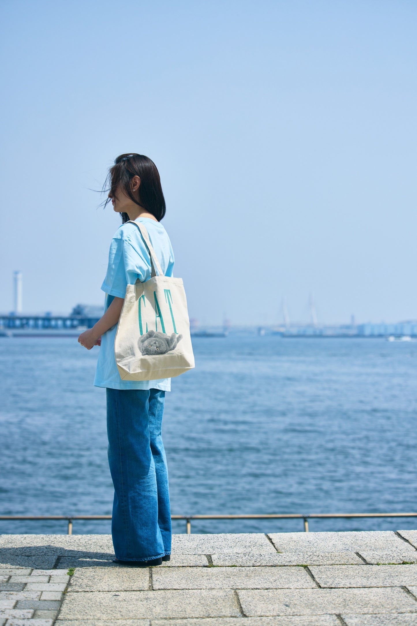 【CAT】Cat Printed Tote Bag -Russian Blue c010