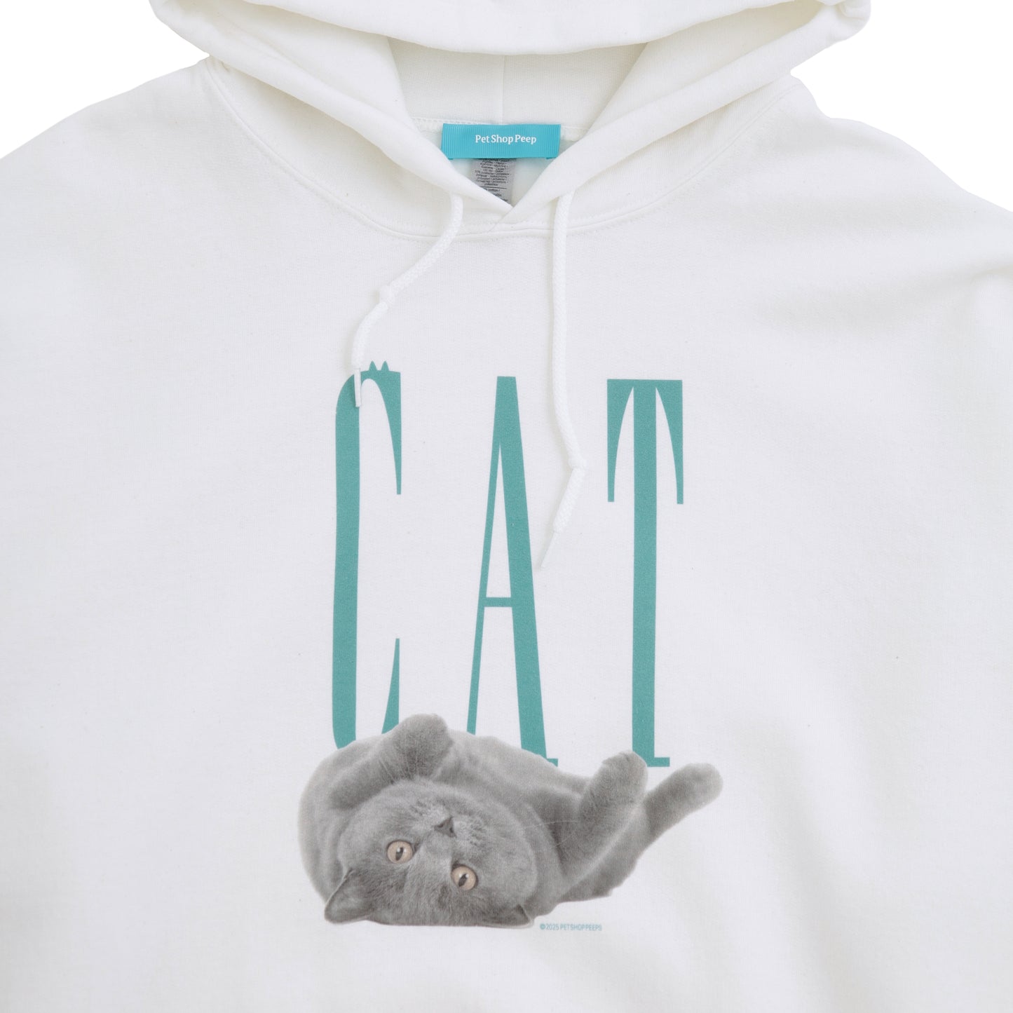 (受注予約)【CAT】Cat Printed Sweat Parka -Russian Blue c002