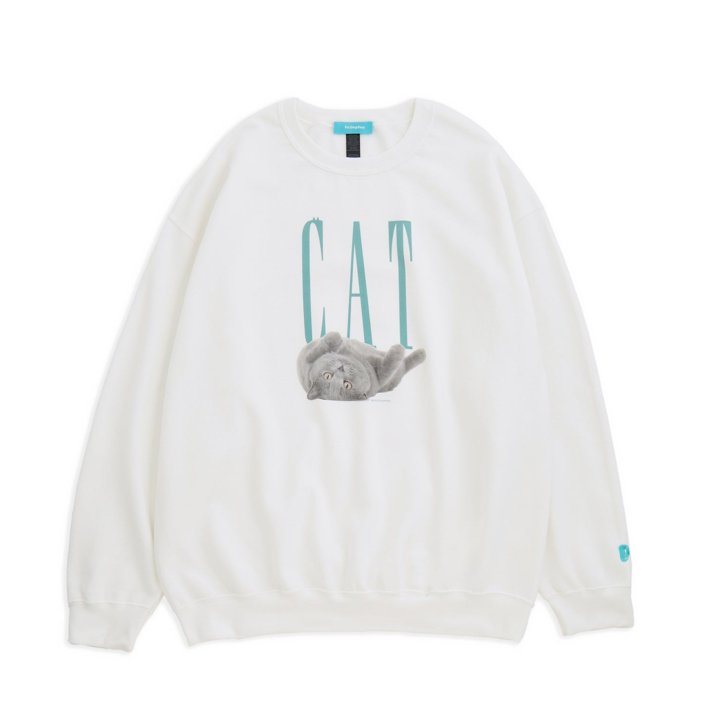 (受注予約)【CAT】Cat Printed Crew Sweat -Russian Blue c001