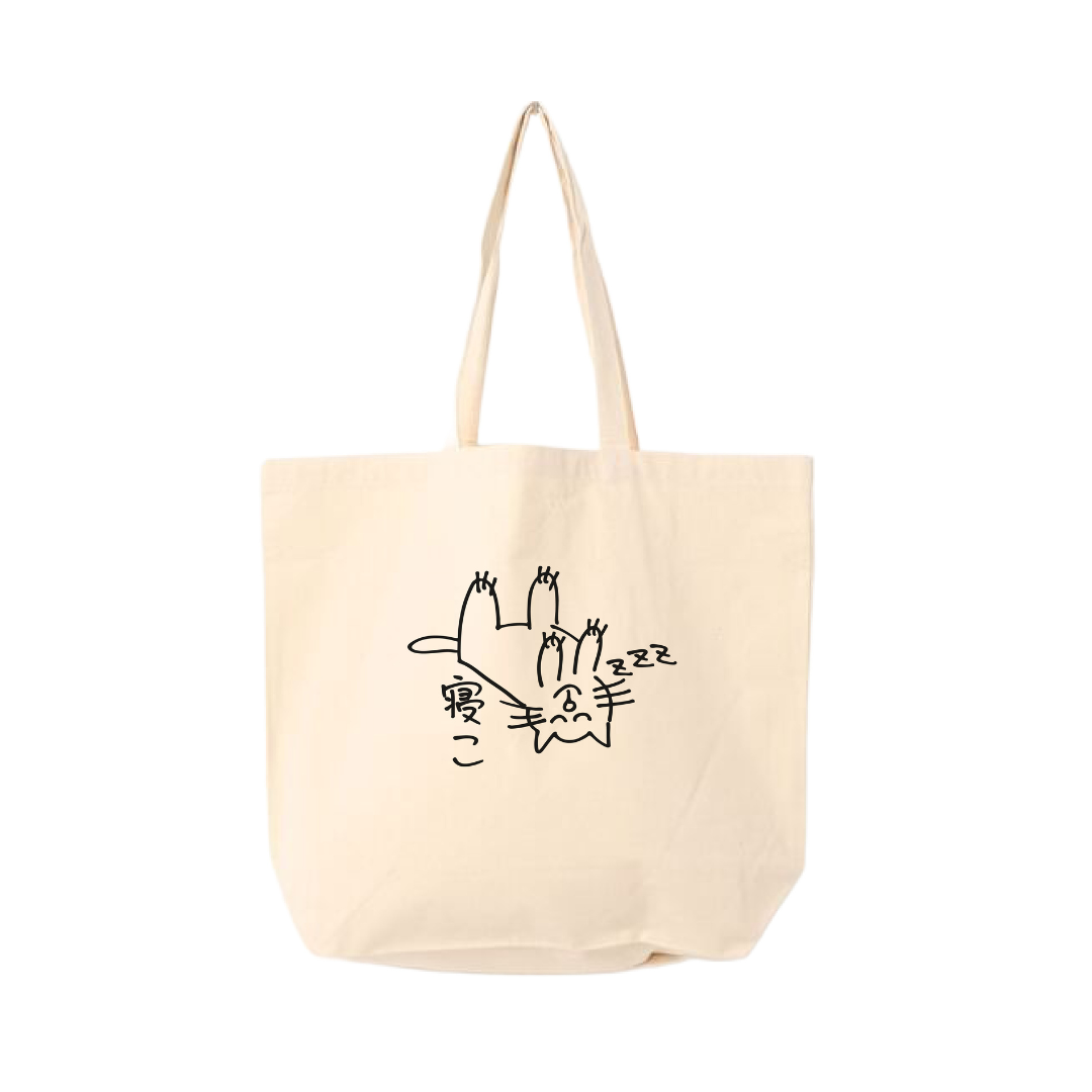 【Ken Kagami】Collaboration Neko Cat Printed Tote Bag k004