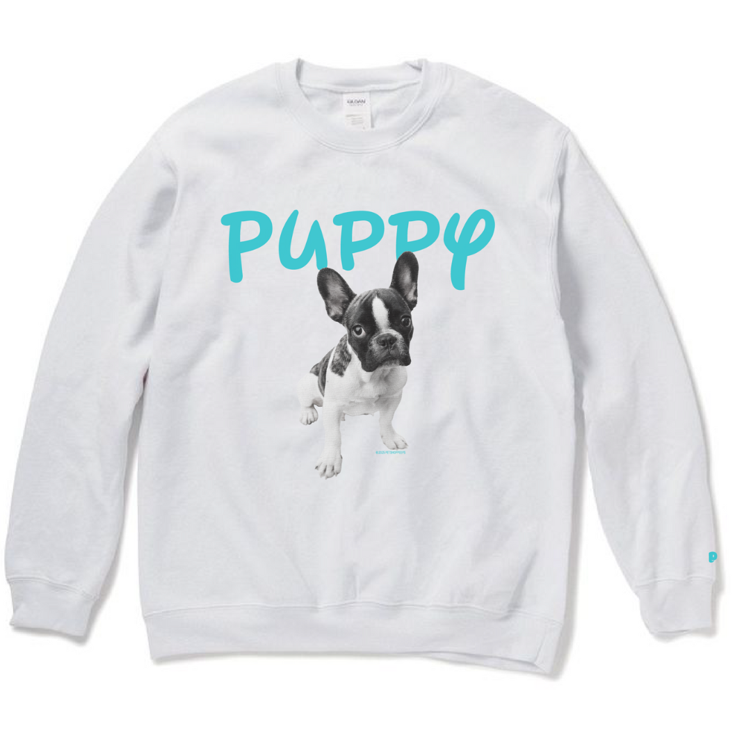 （受注予約）【PUPPY】Dog Crew Sweat -French bulldog d03