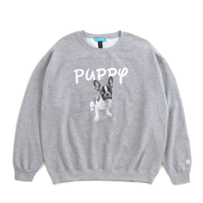 （受注予約）【PUPPY】Dog Crew Sweat -French bulldog d03