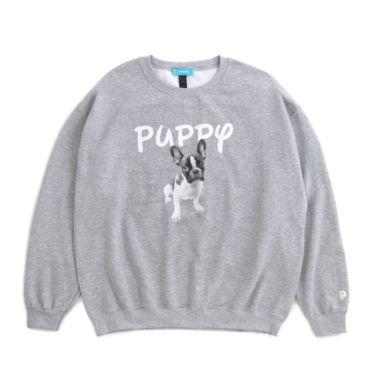 （受注予約）【PUPPY】Dog Crew Sweat -French bulldog d03