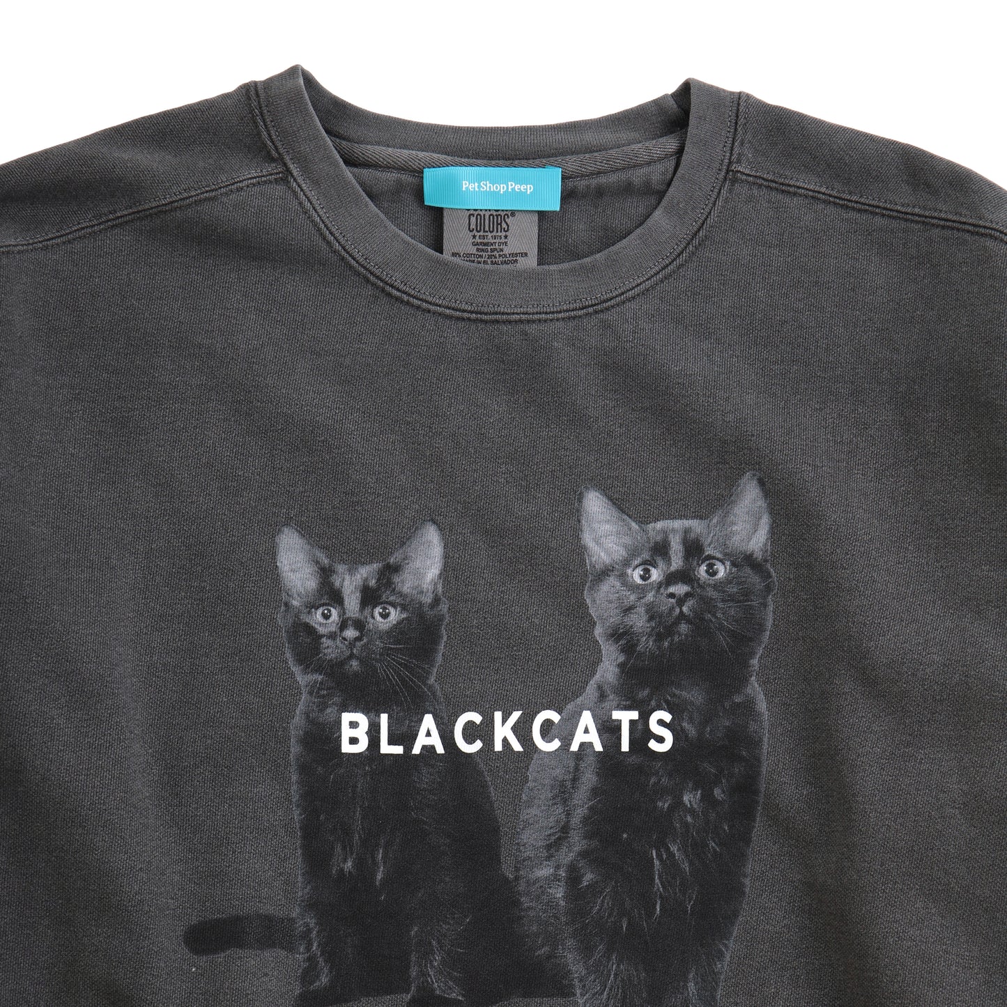 （受注予約）【Black cat】Cat Printed Crew Sweat c006
