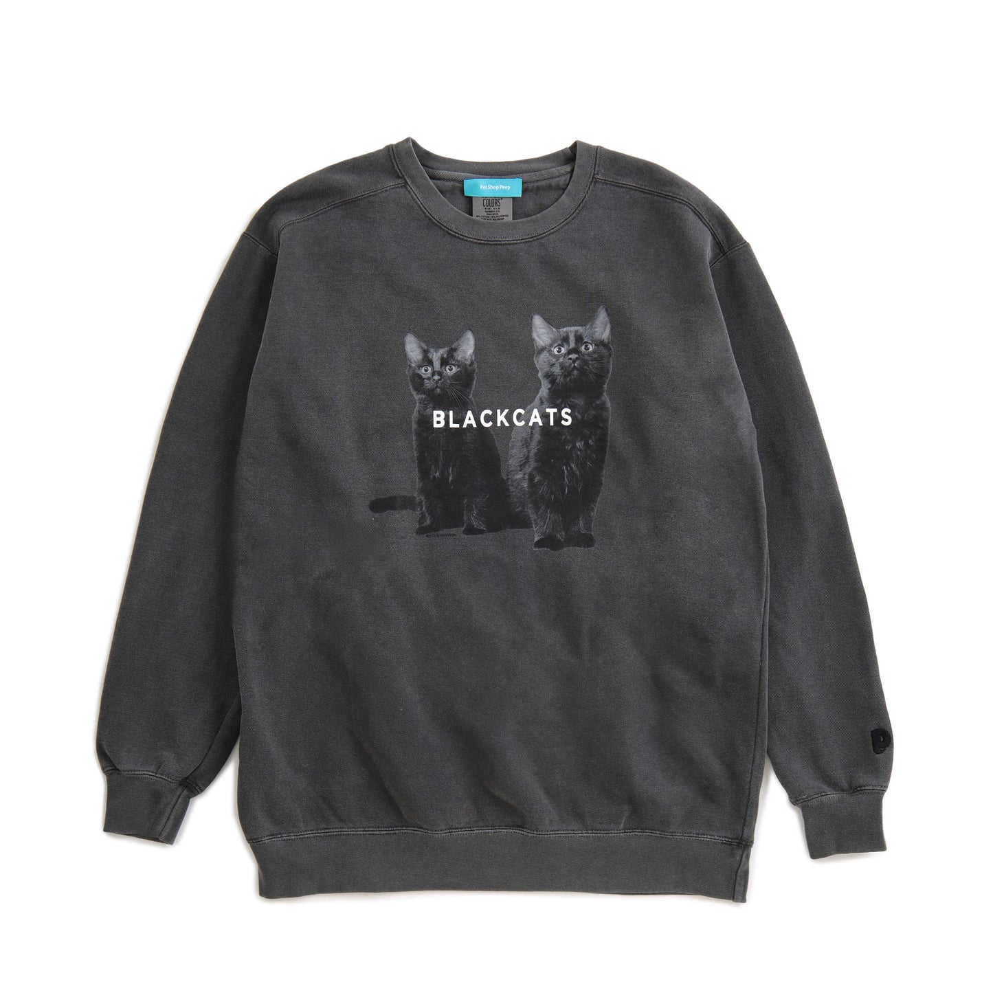 （受注予約）【Black cat】Cat Printed Crew Sweat c006