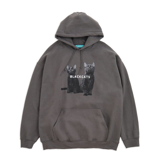 （受注予約）【Black cat】Cat Printed Sweat Parka c007
