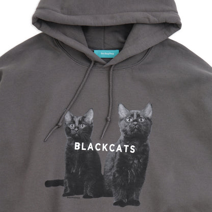 （受注予約）【Black cat】Cat Printed Sweat Parka c007