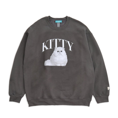 （受注予約）【KIITY】Cat Crew Sweat -persian cat c004