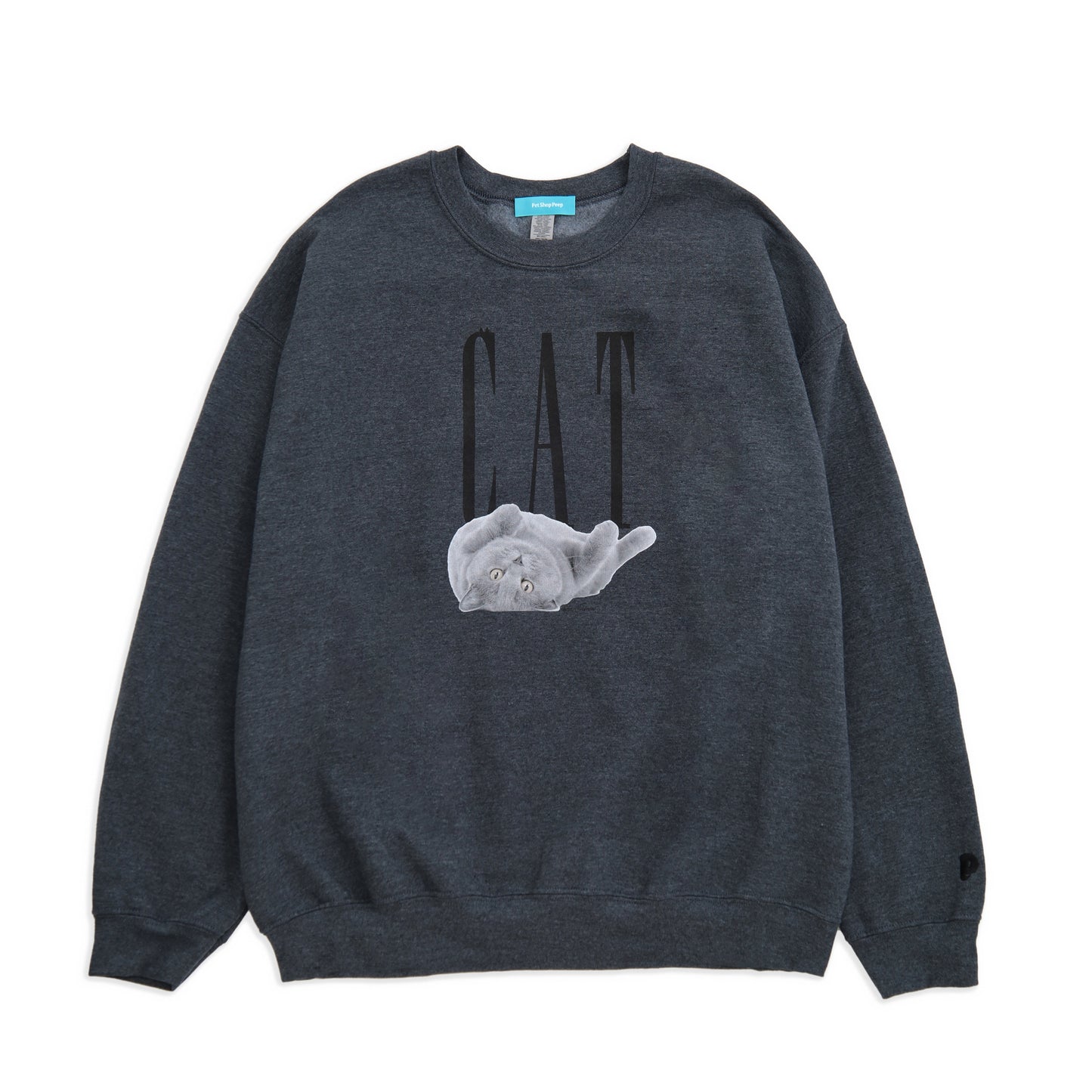 （受注予約）【CAT】Cat Printed Crew Sweat -Russian Blue c001