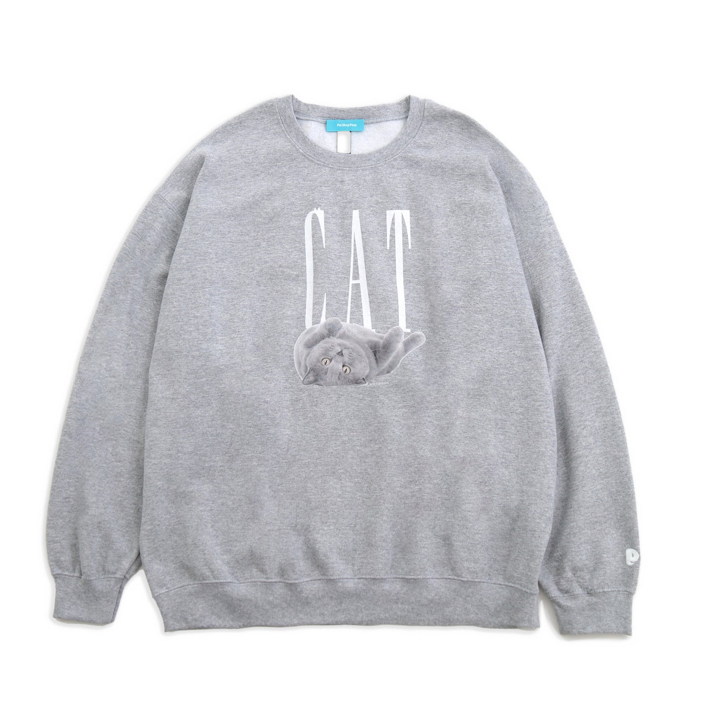 （受注予約）【CAT】Cat Printed Crew Sweat -Russian Blue c001