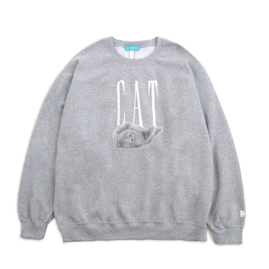 （受注予約）【CAT】Cat Printed Crew Sweat -Russian Blue c001