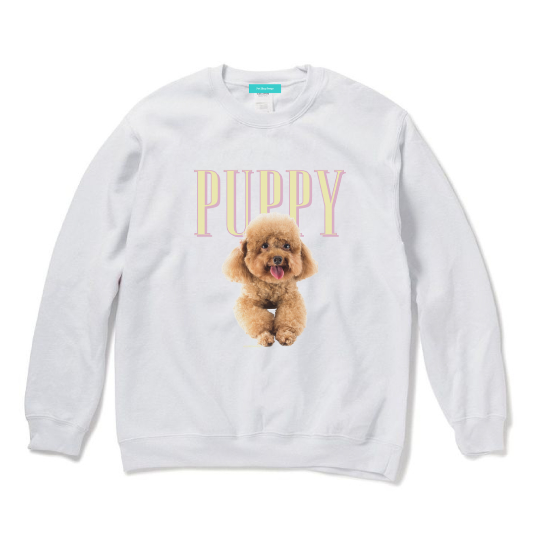 （受注予約）【PUPPY】Dog Crew Sweat -Toy poodle d07
