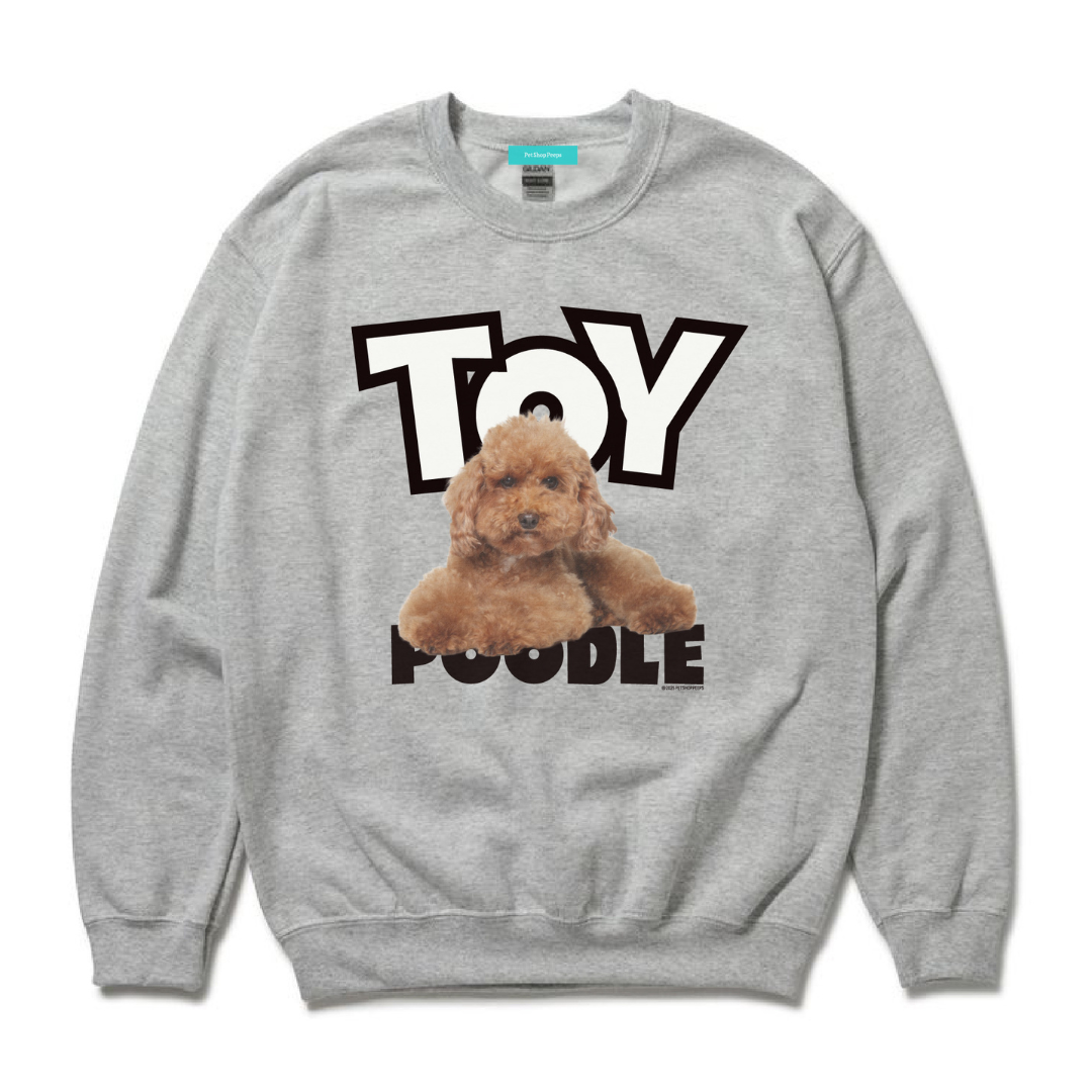 【TOY‐POO】Dog Crew Sweat -Toy poodle