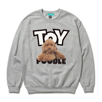 （受注予約）【TOY‐POO】Dog Crew Sweat -Toy poodle d10