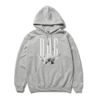 （受注予約）【DOG】Sweat parka -Bulldog Dog d02